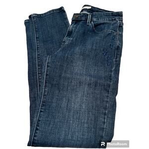 Levi's Floral Embroidered Mid-Rise Skinny Jeans - Size 29